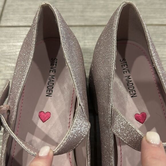 Steve Madden Girls Drama Sparkle Mary Janes New! - Picture 10 of 12